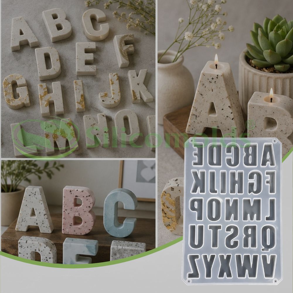 silicomolds - Alphabet Decorative Concrete Molds-URP418RM